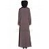 Umbrella abaya with simple stonework- Ash Brown
